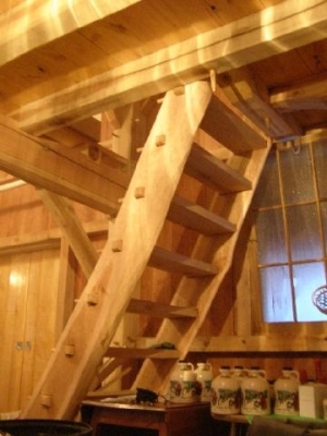Woodwork/The Sweetgrass Joinery Co. - Loft ladder in native cherry.