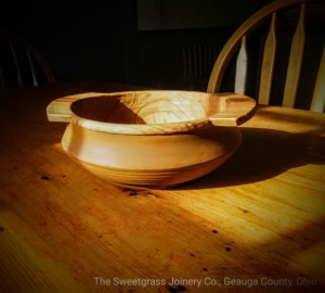 Woodwork/The Sweetgrass Joinery Co. - turned bowl in cherry with milk paint