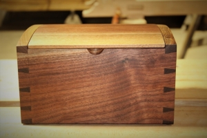 Woodwork/The Sweetgrass Joinery Co. - jewelry box in black walnut with handcut dovetails