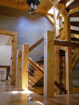 Woodwork/The Sweetgrass Joinery Co. - winding staircase in eastern white pine and red oak
