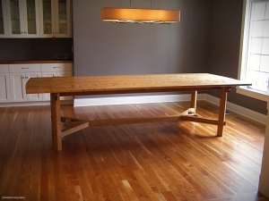 Woodwork/The Sweetgrass Joinery Co. - Arts & Crafts hayfork dining table in cherry.