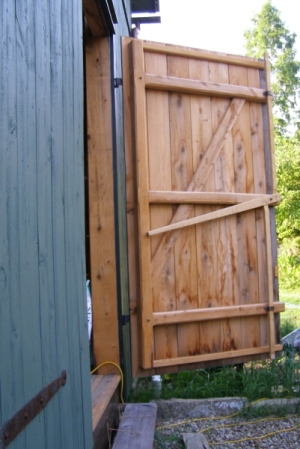 Woodwork/The Sweetgrass Joinery Co. - frame wagon doors in eastern hemlock